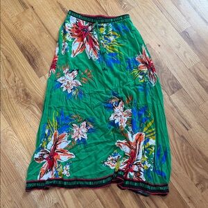 Vici // Freemarket tropical green maxi skirt